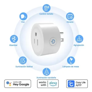 Enchufe Inteligente Wi-Fi con Alexa y Google Home – Control Remoto por Voz y App