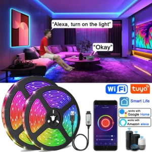 Tira LED RGB Inteligente Wi-Fi – Control por App y Voz con Alexa y Google Home