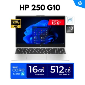 Notebook HP 250 G10, 15.6" LCD LED HD SVA, Core i5-1334U 1.30 / 4.60GHz, 16GB DDR4-3200MHz
