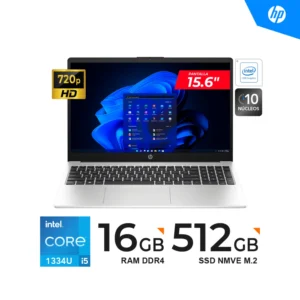 Notebook HP 250 G10, 15.6" LCD LED SVA HD, Intel Core i5 1334U Max 4.6GHz, 16GB DDR4-3200