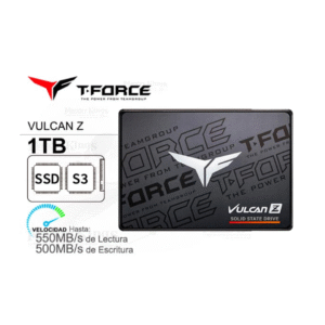 Unidad en estado sólido T-FORCE VULCAN Z, 1TB, SATA 6Gb/s, 2.5", Negro, DC +5V