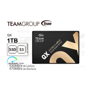 Unidad de estado sólido Teamgroup QX, 1TB, QLC 3D, SATA 6.0 Gb/s, 2.5", SLC, DC +5V
