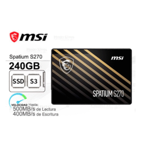 Unidad de Estado Sólido MSI SPATIUM S270 SATA 2.5" 240GB, SATA III 6.0 Gbps