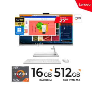 All-in-One Lenovo IdeaCentre 3 27ALC6 27" FHD IPS Ryzen 7 7730U 2.0/4.5GHz 16GB DDR4-3200