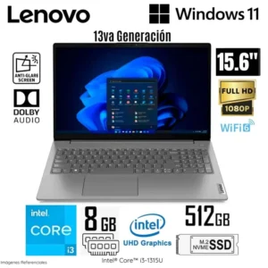 Notebook Lenovo V15 G4 IRU, 15.6" FHD TN, Core i3-1315U 1.2 / 4.5GHz, 8GB DDR4-3200MHz
