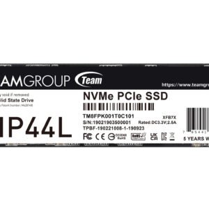 Unidad de estado sólido TEAMGROUP MP44L 1TB, M.2, PCI-E 4.0 x4 con NVMe 1.4