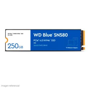 Unidad en estado sólido Western Digital Blue SN580 NVMe 250GB M.2 2280 PCIe Gen4 NVMe 1.4b