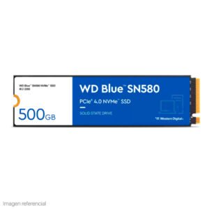 Unidad en estado sólido Western Digital Blue SN580 NVMe 500GB M.2 2280 PCIe Gen4 NVMe 1.4b